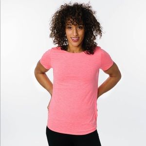 Zyia Flamingo Stripe Short Sleeve T